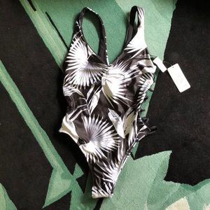 NWT L’Space black and white one piece suit